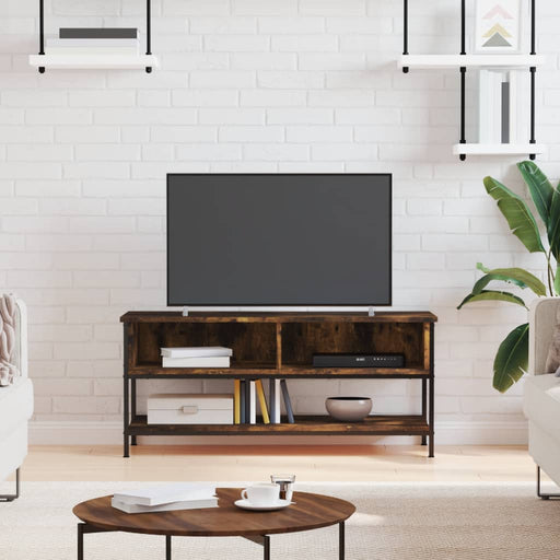 Dulap TV, stejar afumat, 100x35x45 cm, lemn prelucrat - WALTI WALTI