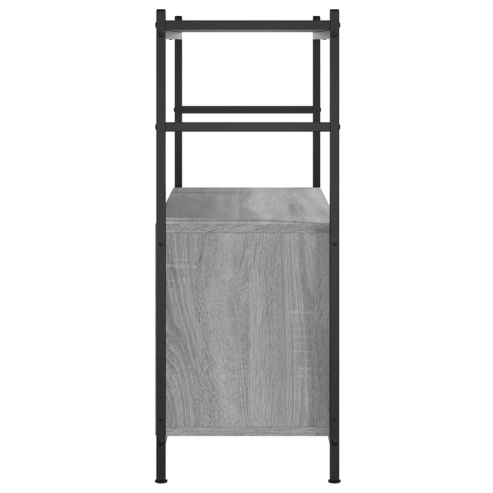 Raft de cărți gri sonoma 80x30x78,5 cm lemn prelucrat și fier - WALTI WALTI
