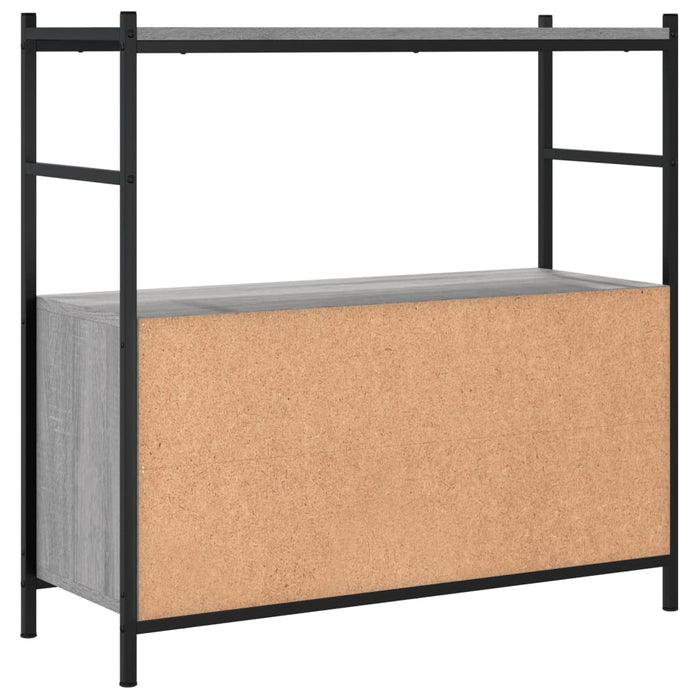 Raft de cărți gri sonoma 80x30x78,5 cm lemn prelucrat și fier - WALTI WALTI