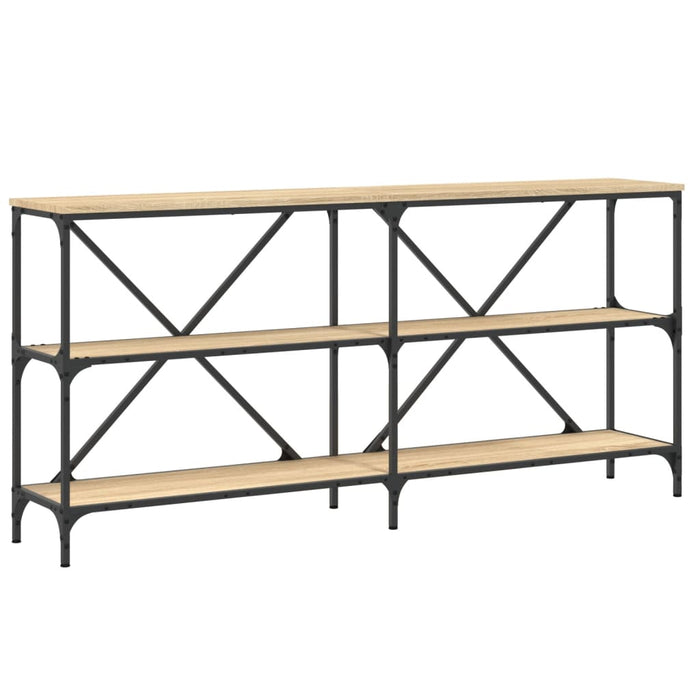 Masă consolă stejar sonoma 160x30x75 cm lemn prelucrat și fier WALTI