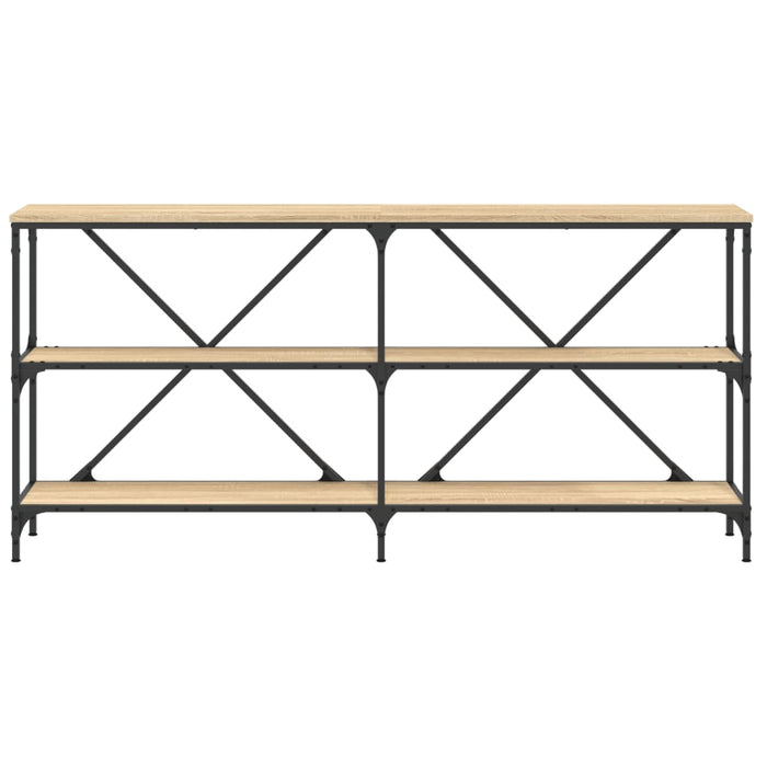 Masă consolă stejar sonoma 160x30x75 cm lemn prelucrat și fier WALTI