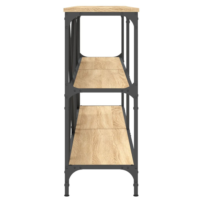 Masă consolă stejar sonoma 160x30x75 cm lemn prelucrat și fier WALTI