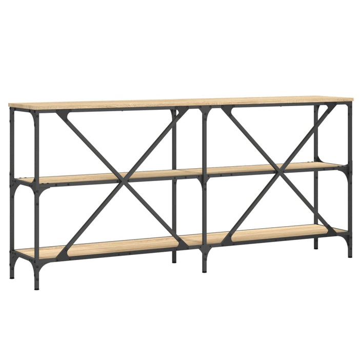 Masă consolă stejar sonoma 160x30x75 cm lemn prelucrat și fier WALTI