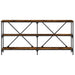 Masă consolă stejar afumat 160x30x75 cm lemn prelucrat și fier - WALTI WALTI