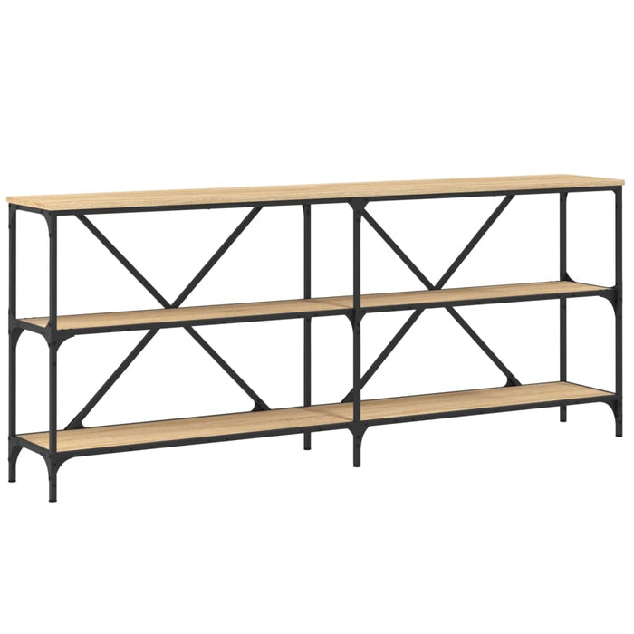 Masă consolă stejar sonoma 180x30x75 cm lemn prelucrat și fier - WALTI WALTI