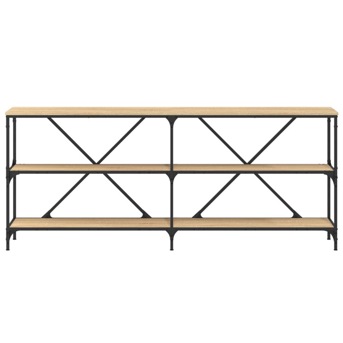 Masă consolă stejar sonoma 180x30x75 cm lemn prelucrat și fier - WALTI WALTI