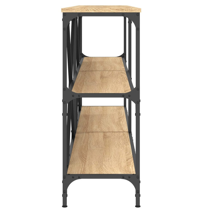 Masă consolă stejar sonoma 180x30x75 cm lemn prelucrat și fier - WALTI WALTI