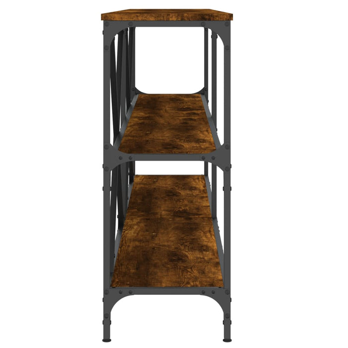 Masă consolă stejar afumat 180x30x75 cm lemn prelucrat și fier - WALTI WALTI