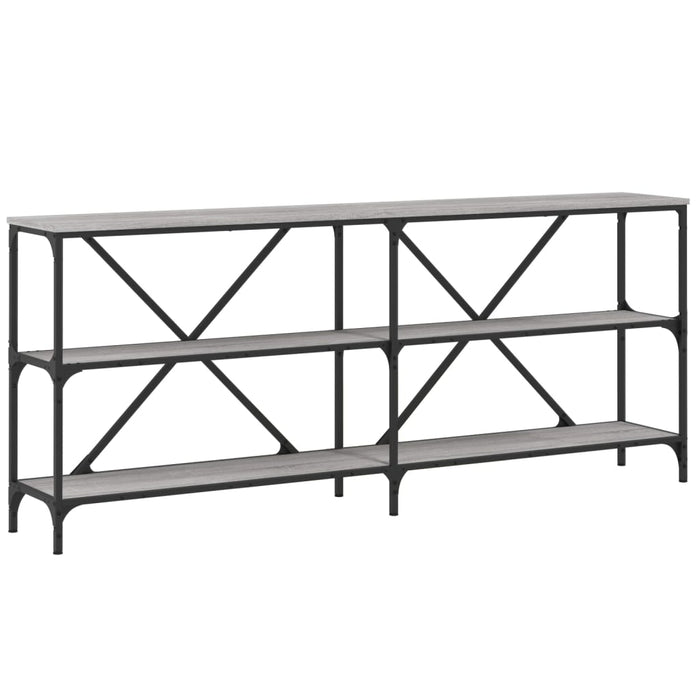 Masă consolă gri sonoma 180x30x75 cm Lemn prelucrat și fier - WALTI WALTI