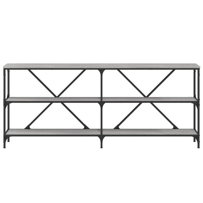 Masă consolă gri sonoma 180x30x75 cm Lemn prelucrat și fier - WALTI WALTI
