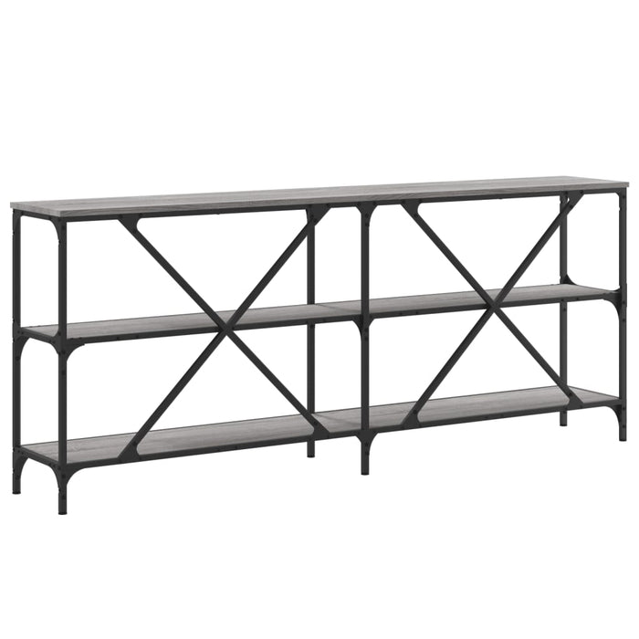 Masă consolă gri sonoma 180x30x75 cm Lemn prelucrat și fier - WALTI WALTI
