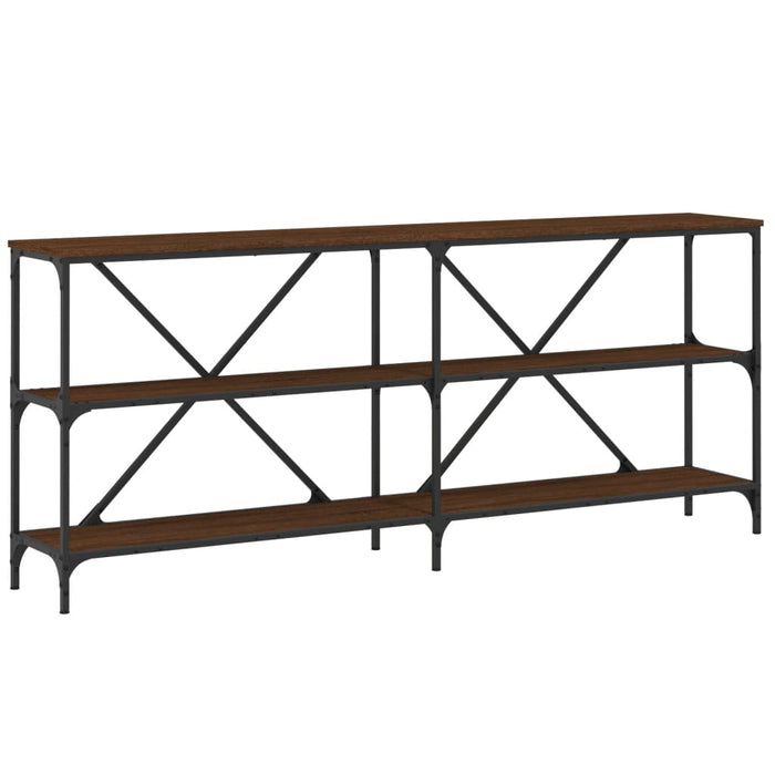 Masă consolă stejar maro 180x30x75 cm lemn prelucrat și fier - WALTI WALTI