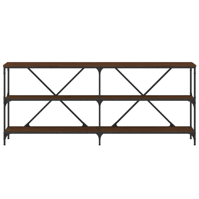 Masă consolă stejar maro 180x30x75 cm lemn prelucrat și fier - WALTI WALTI