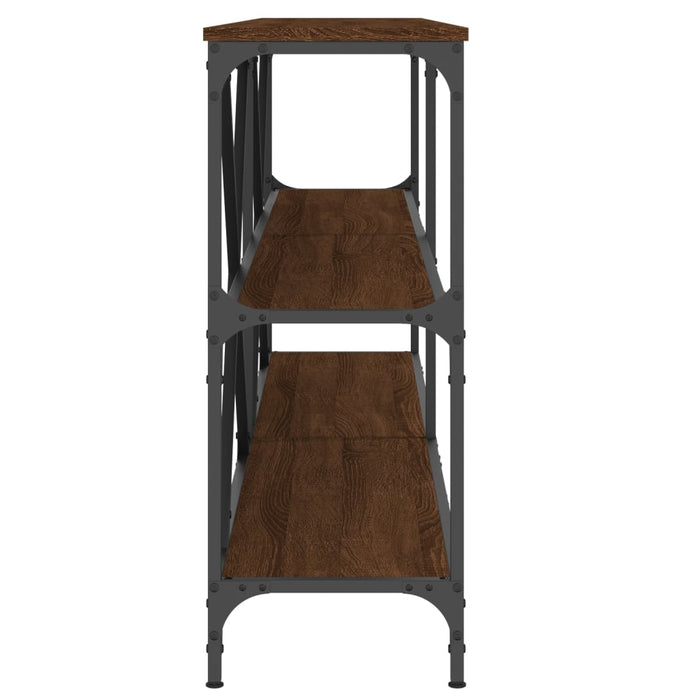 Masă consolă stejar maro 180x30x75 cm lemn prelucrat și fier - WALTI WALTI