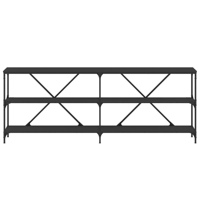 Masă consolă negru 200x30x75 cm lemn prelucrat și fier - WALTI WALTI