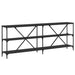 Masă consolă negru 200x30x75 cm lemn prelucrat și fier - WALTI WALTI