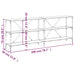 Masă consolă negru 200x30x75 cm lemn prelucrat și fier - WALTI WALTI