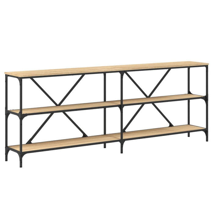 Masă consolă stejar sonoma 200x30x75 cm lemn prelucrat și fier - WALTI WALTI