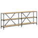 Masă consolă stejar sonoma 200x30x75 cm lemn prelucrat și fier - WALTI WALTI