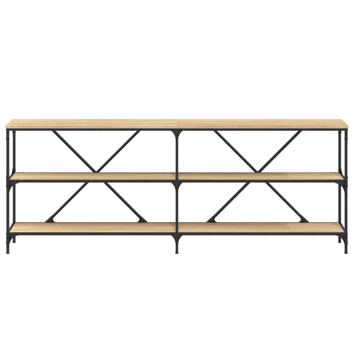 Masă consolă stejar sonoma 200x30x75 cm lemn prelucrat și fier - WALTI WALTI