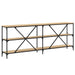 Masă consolă stejar sonoma 200x30x75 cm lemn prelucrat și fier - WALTI WALTI