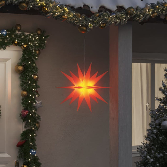 Lumini de Crăciun cu LED-uri, 3 buc., roșu, 43 cm, pliabil WALTI