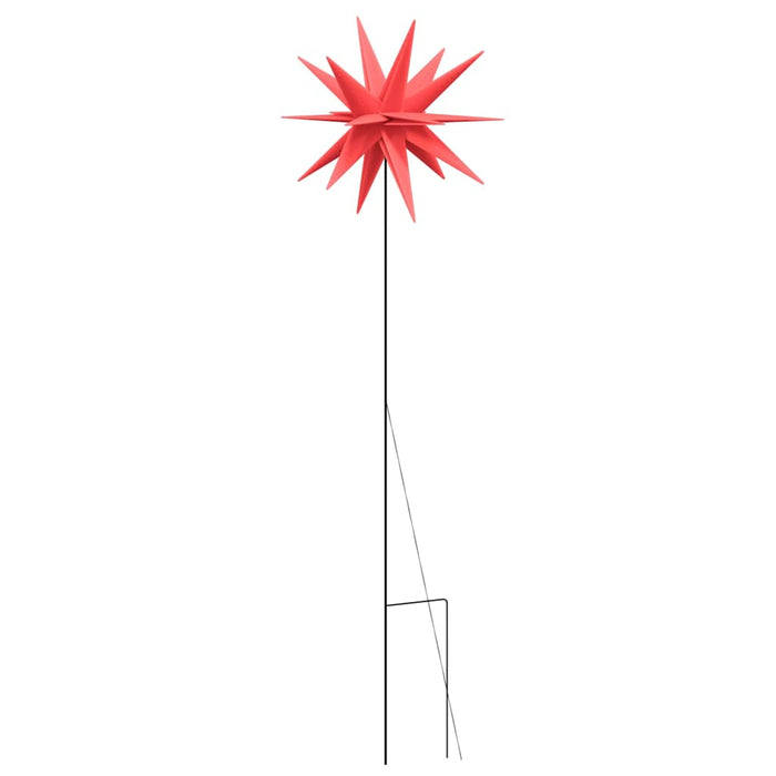 Lumini de Crăciun cu LED/țăruș, 3 buc., roșu, 57 cm, pliabil - WALTI WALTI
