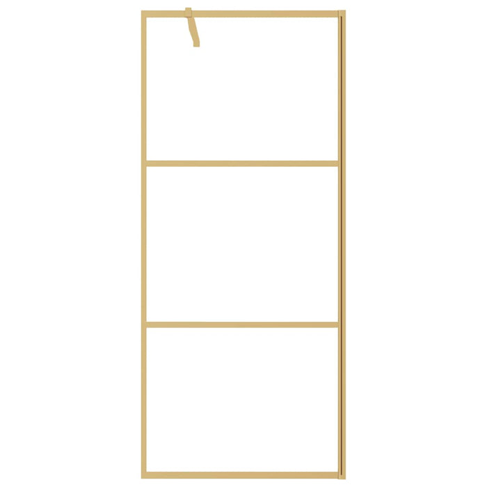 Paravan duș walk-in, auriu, 80x195 cm, sticlă ESG transparentă - WALTI WALTI