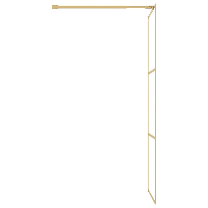 Paravan duș walk-in, auriu, 80x195 cm, sticlă ESG transparentă - WALTI WALTI