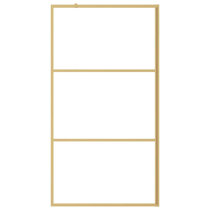 Paravan duș walk-in, auriu, 100x195 cm, sticlă ESG transparentă - WALTI WALTI