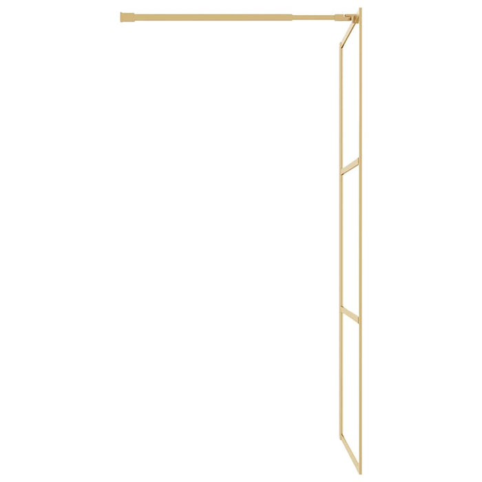 Paravan duș walk-in, auriu, 100x195 cm, sticlă ESG transparentă - WALTI WALTI