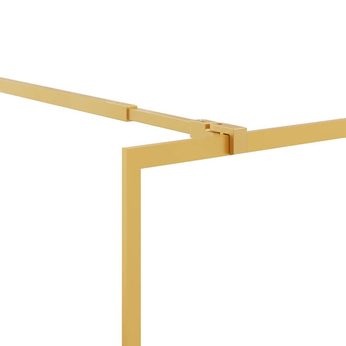 Paravan duș walk-in, auriu, 100x195 cm, sticlă ESG transparentă - WALTI WALTI