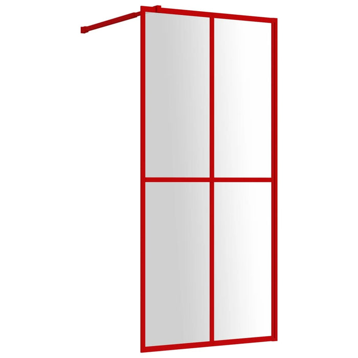 Paravan duș walk-in, roșu, 80x195 cm, sticlă ESG transparentă WALTI