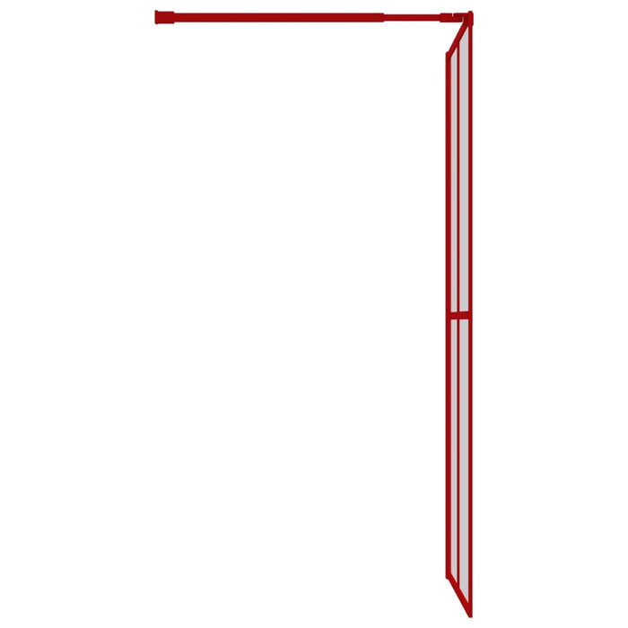 Paravan duș walk-in, roșu, 80x195 cm, sticlă ESG transparentă WALTI