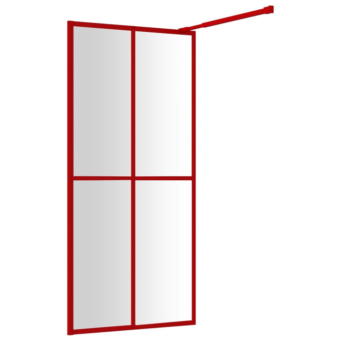 Paravan duș walk-in, roșu, 80x195 cm, sticlă ESG transparentă WALTI