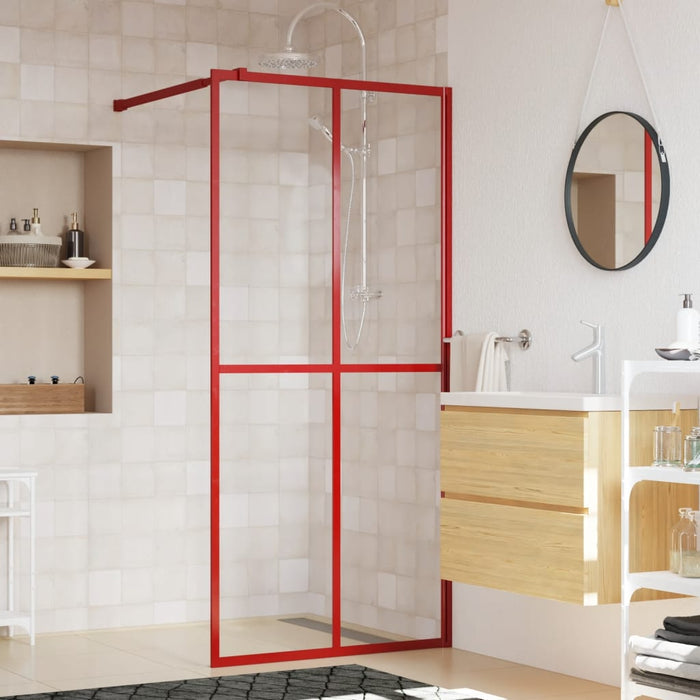Paravan duș walk-in, roșu, 80x195 cm, sticlă ESG transparentă WALTI