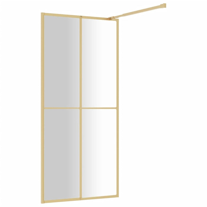 Paravan duș walk-in, auriu, 80x195 cm, sticlă ESG transparentă - WALTI WALTI