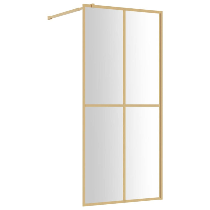 Paravan duș walk-in, auriu, 100x195 cm, sticlă ESG transparentă - WALTI WALTI