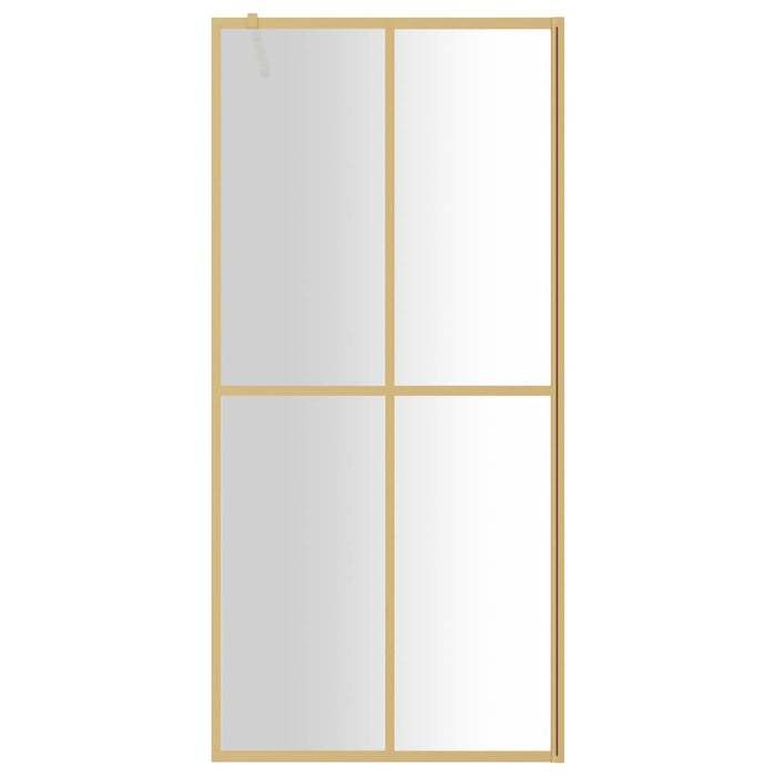Paravan duș walk-in, auriu, 100x195 cm, sticlă ESG transparentă - WALTI WALTI