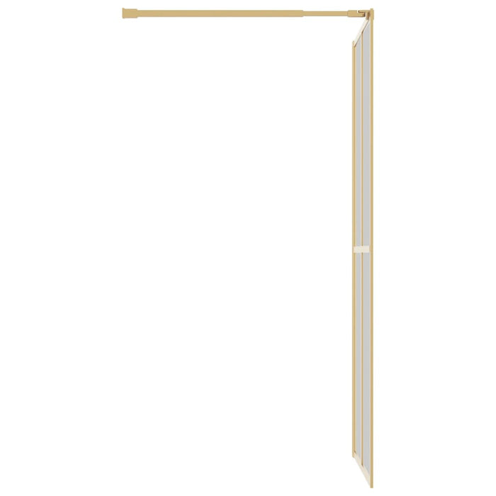 Paravan duș walk-in, auriu, 100x195 cm, sticlă ESG transparentă - WALTI WALTI