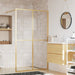 Paravan de duș walk-in auriu 115x195 cm sticlă ESG transparentă - WALTI WALTI