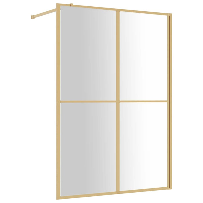 Paravan de duș walk-in, auriu 140x195cm sticlă ESG transparentă - WALTI WALTI