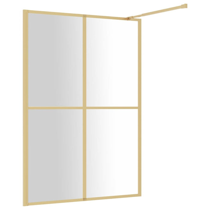 Paravan de duș walk-in, auriu 140x195cm sticlă ESG transparentă - WALTI WALTI