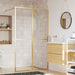 Paravan de duș walk-in, auriu 140x195cm sticlă ESG transparentă - WALTI WALTI