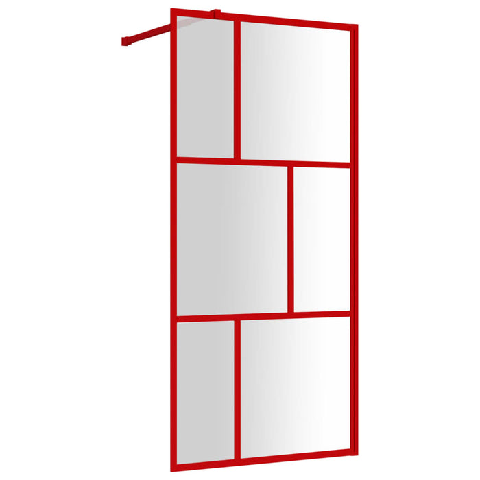 Paravan duș walk-in, roșu, 80x195 cm, sticlă ESG transparentă WALTI