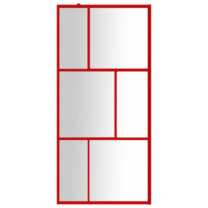 Paravan duș walk-in, roșu, 80x195 cm, sticlă ESG transparentă WALTI