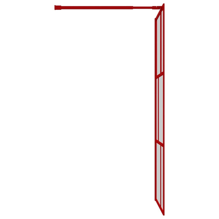 Paravan duș walk-in, roșu, 80x195 cm, sticlă ESG transparentă WALTI
