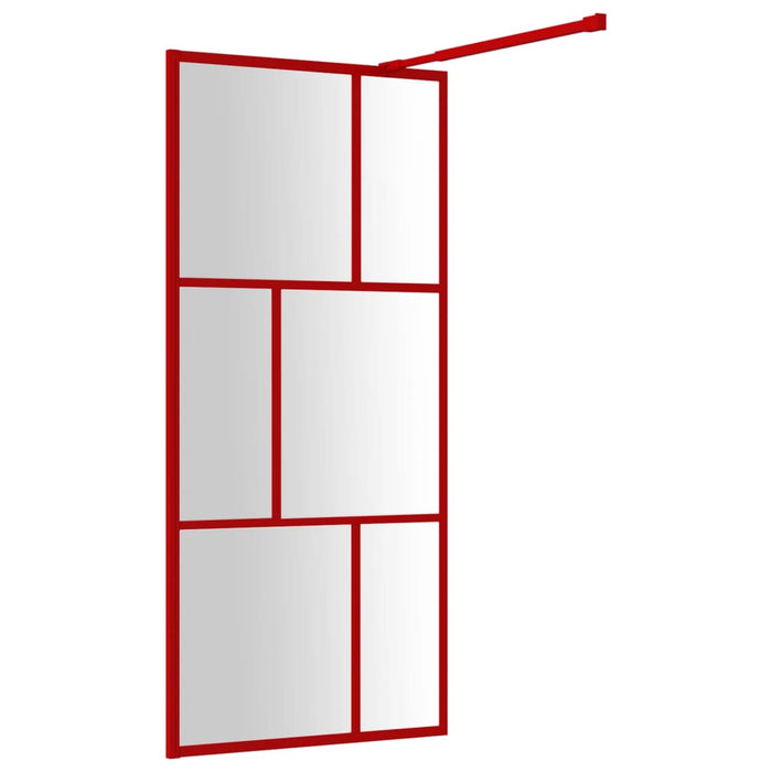 Paravan duș walk-in, roșu, 80x195 cm, sticlă ESG transparentă WALTI