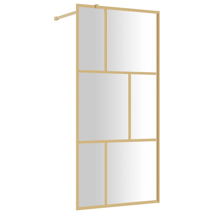Paravan duș walk-in, auriu, 80x195 cm, sticlă ESG transparentă - WALTI WALTI