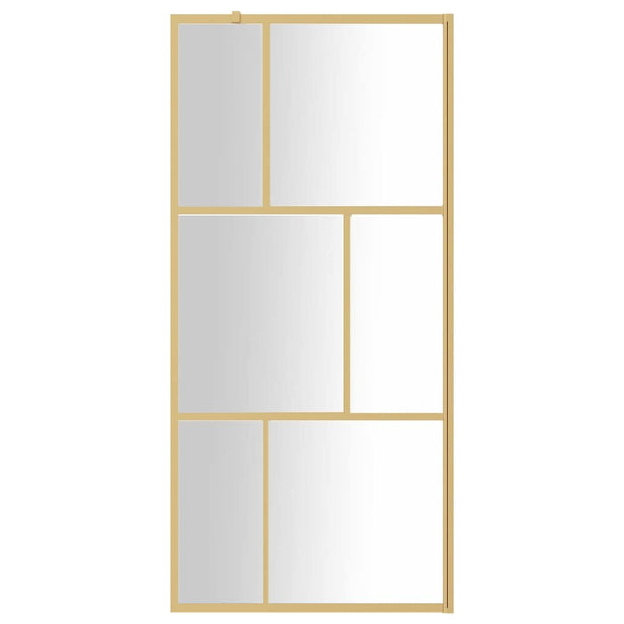 Paravan duș walk-in, auriu, 80x195 cm, sticlă ESG transparentă - WALTI WALTI